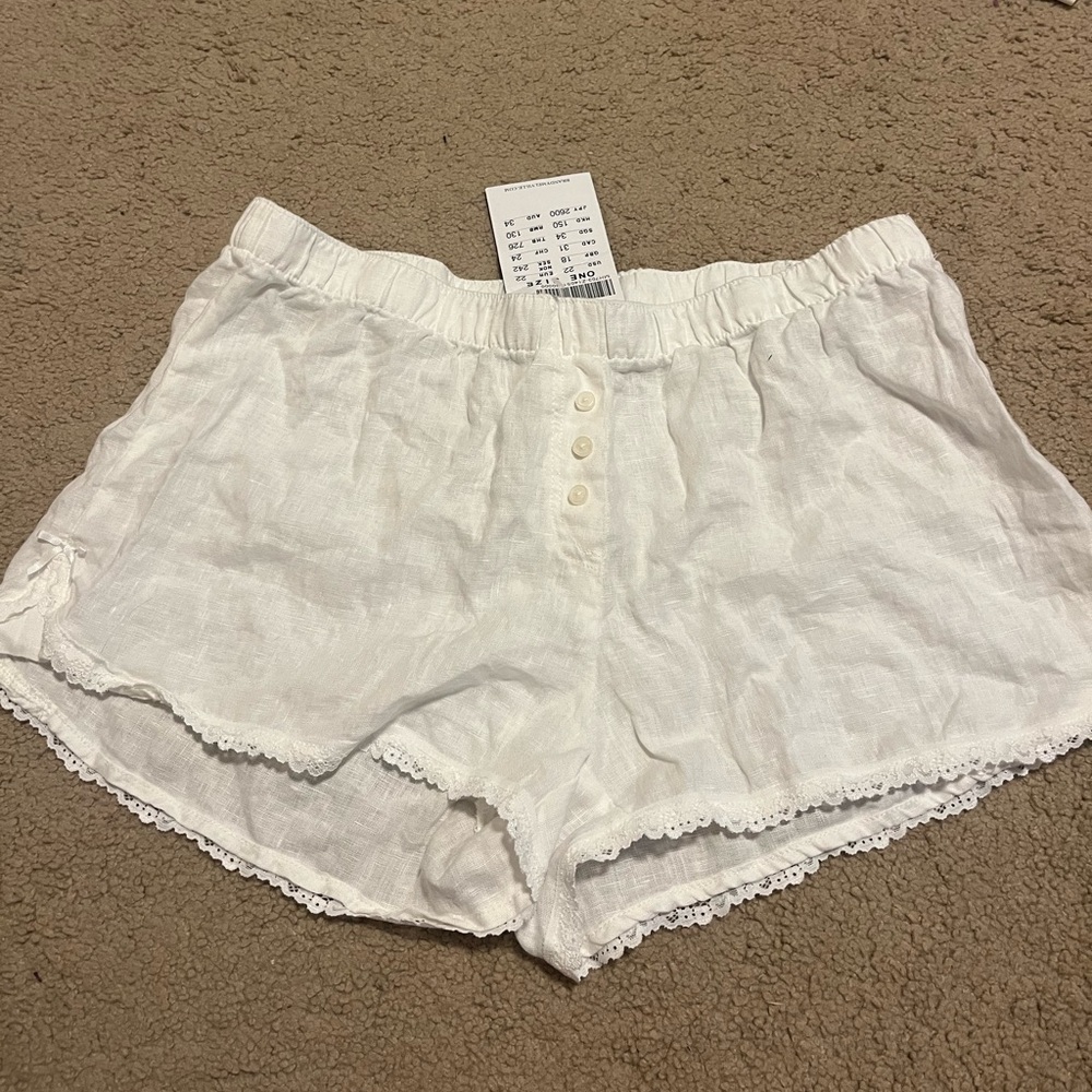 NWT white brandy shorts